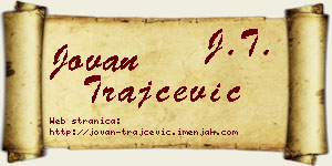 Jovan Trajčević vizit kartica